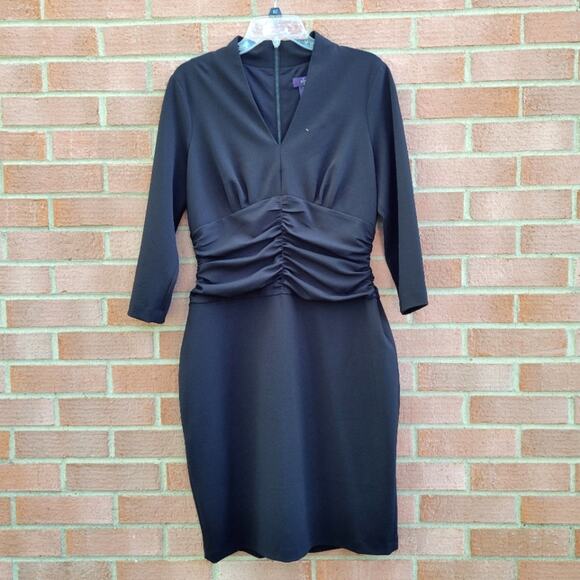 NYDJ V Neck Sculpt Shapewear Sheath Dress Size 12 Slimming - Picture 1 of 6